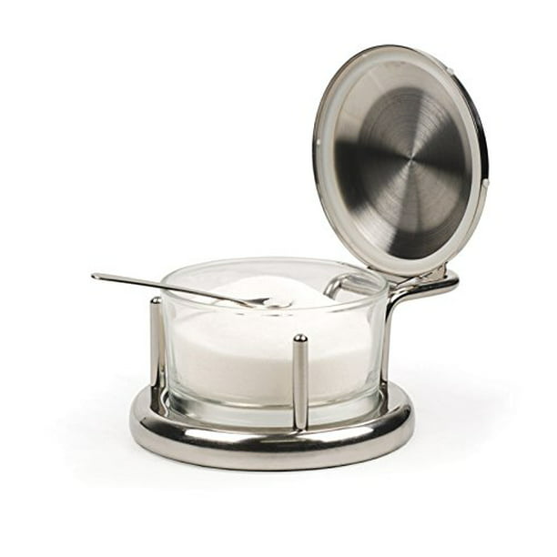 Modern Innovations Glass Salt Server With Spoon